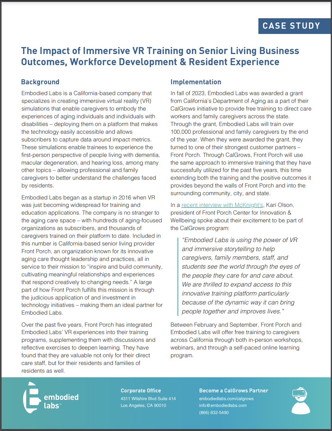 Embodied Labs CalGrows Case Study | Free Download